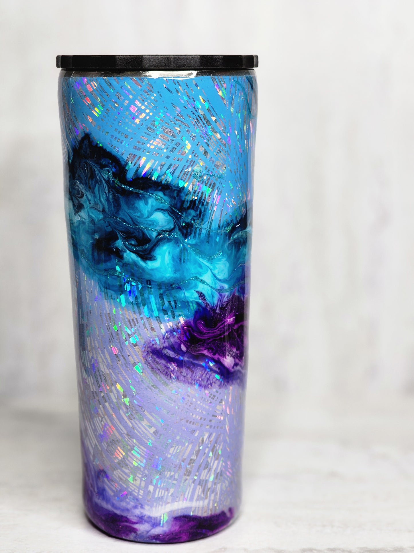 24 ounce tumbler with elephant decal.
