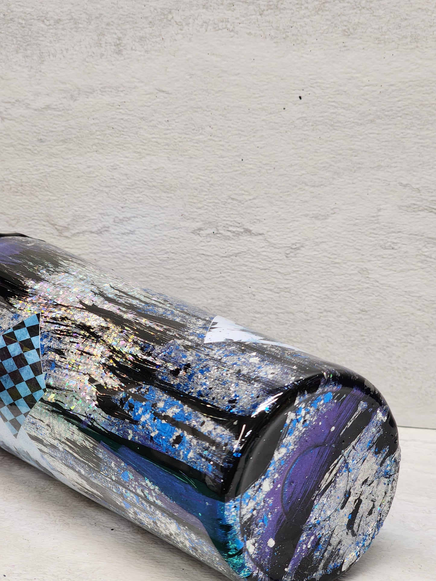 24 ounce skull drinking tumbler with lid and straw