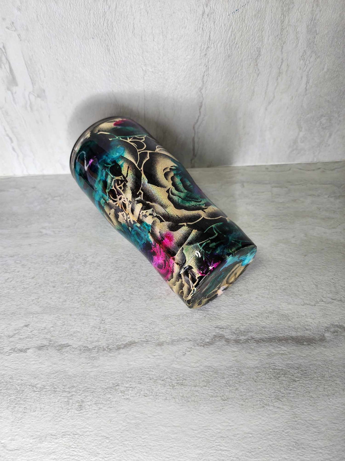 20 Ounce Modern Curve Tumbler with gold rose foil