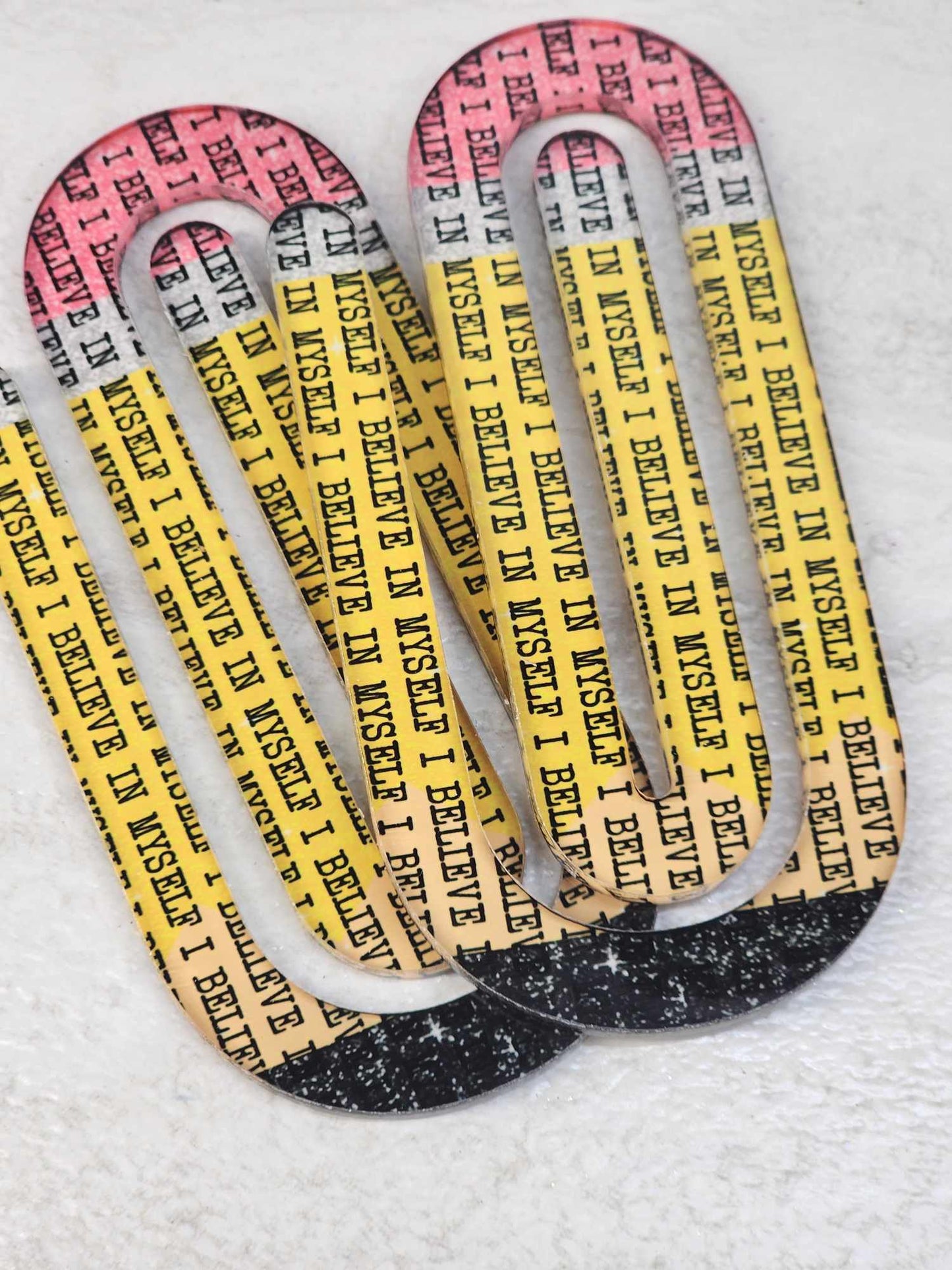 Acrylic Pencil Themed Paper Clip