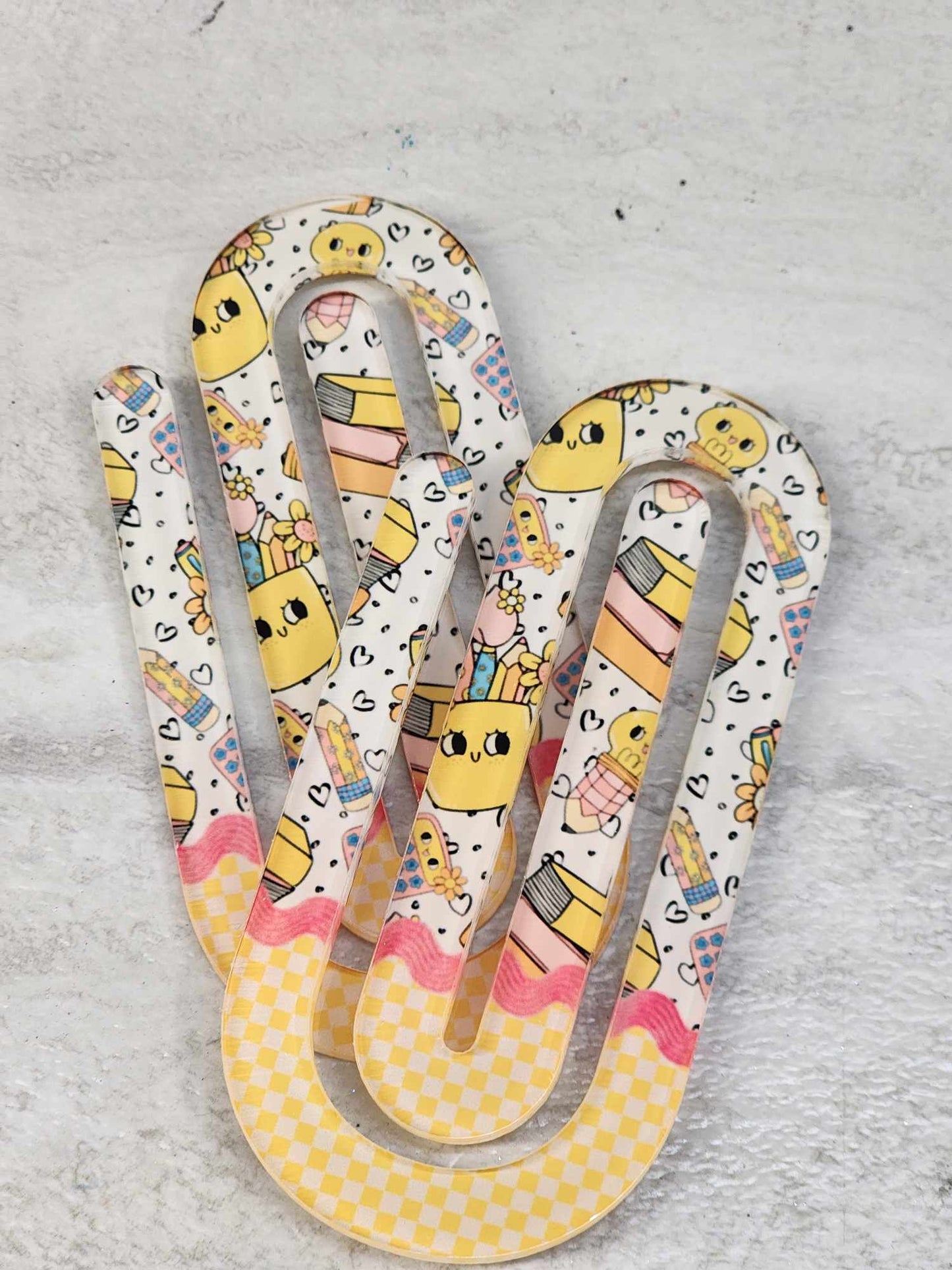 Acrylic School Supply Paper Clip