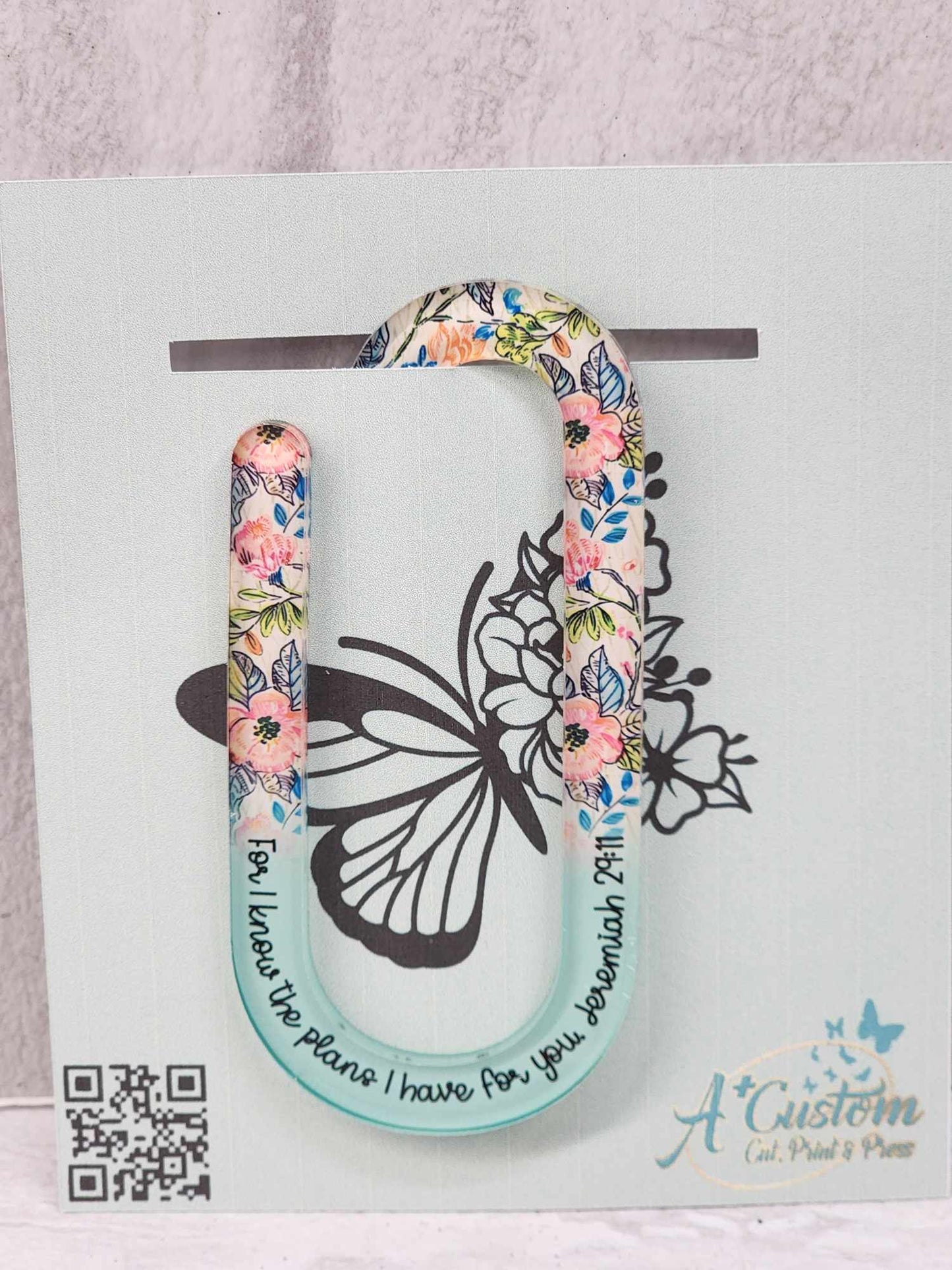 Acrylic Paper Clip- For I Know The Plans...