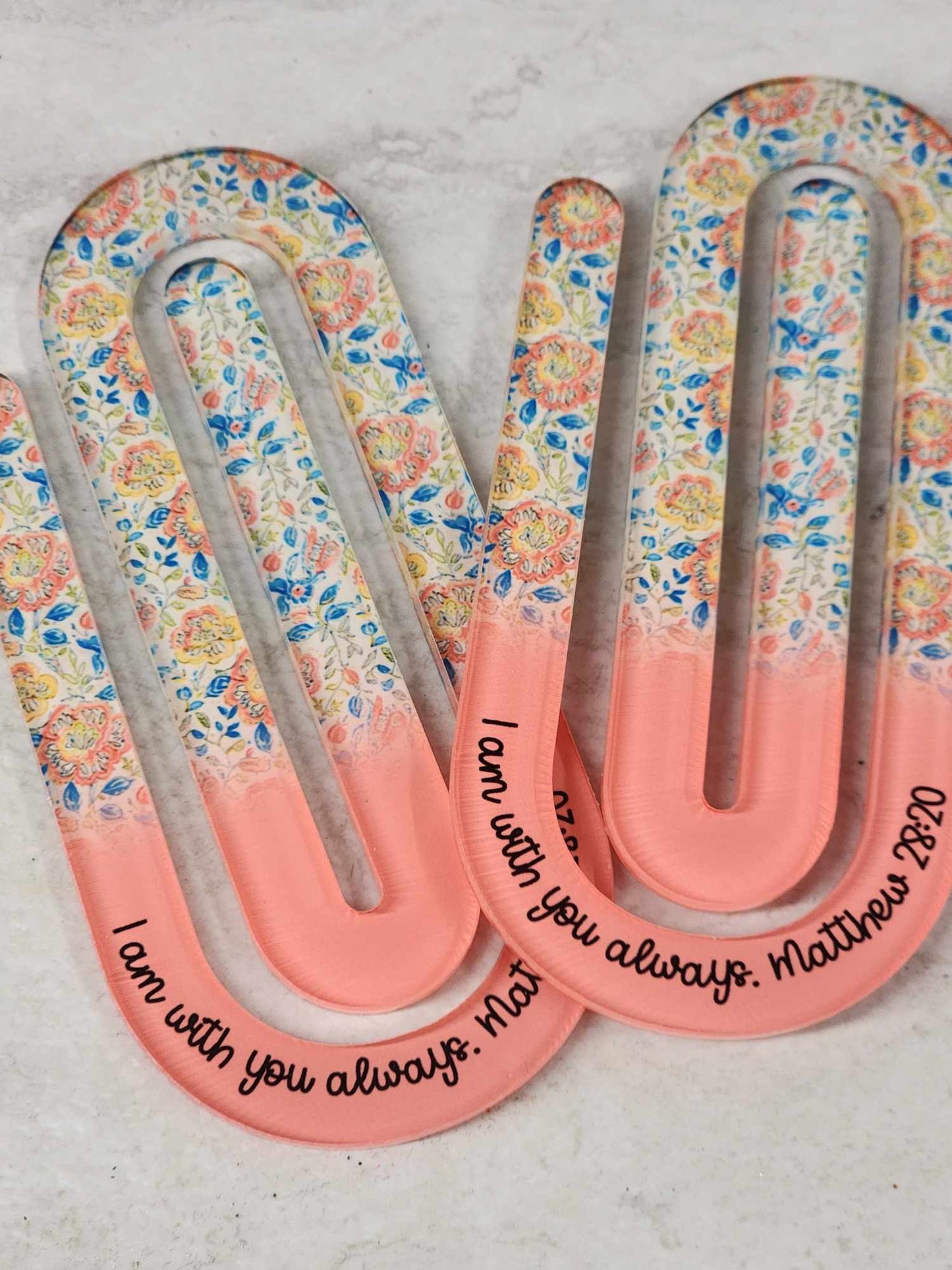 Acrylic Paper Clip- I Am WIth You Always