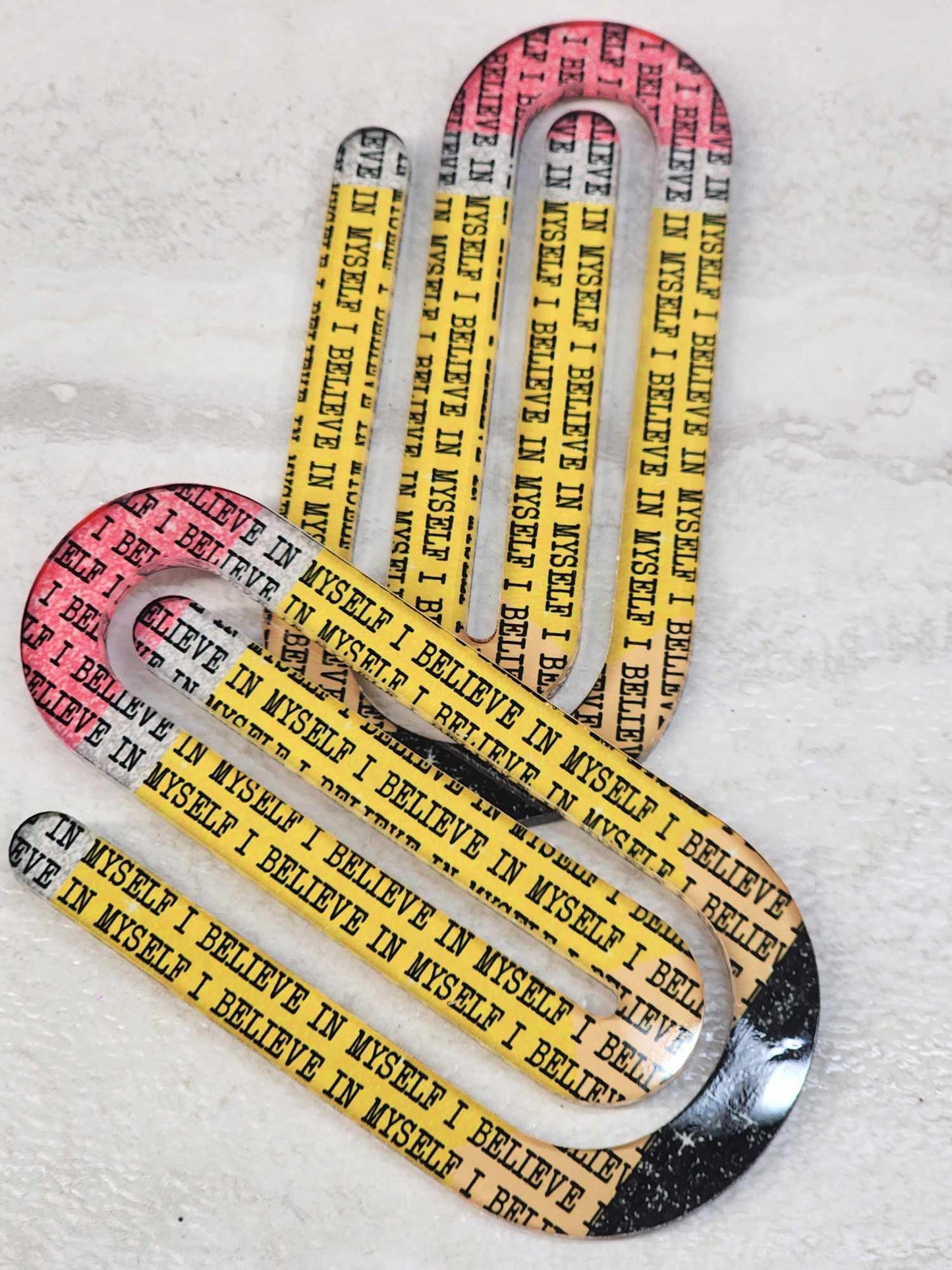 Acrylic Pencil Themed Paper Clip