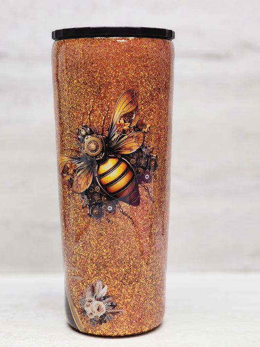 24 Ounce Drinking Tumbler with Bee decal