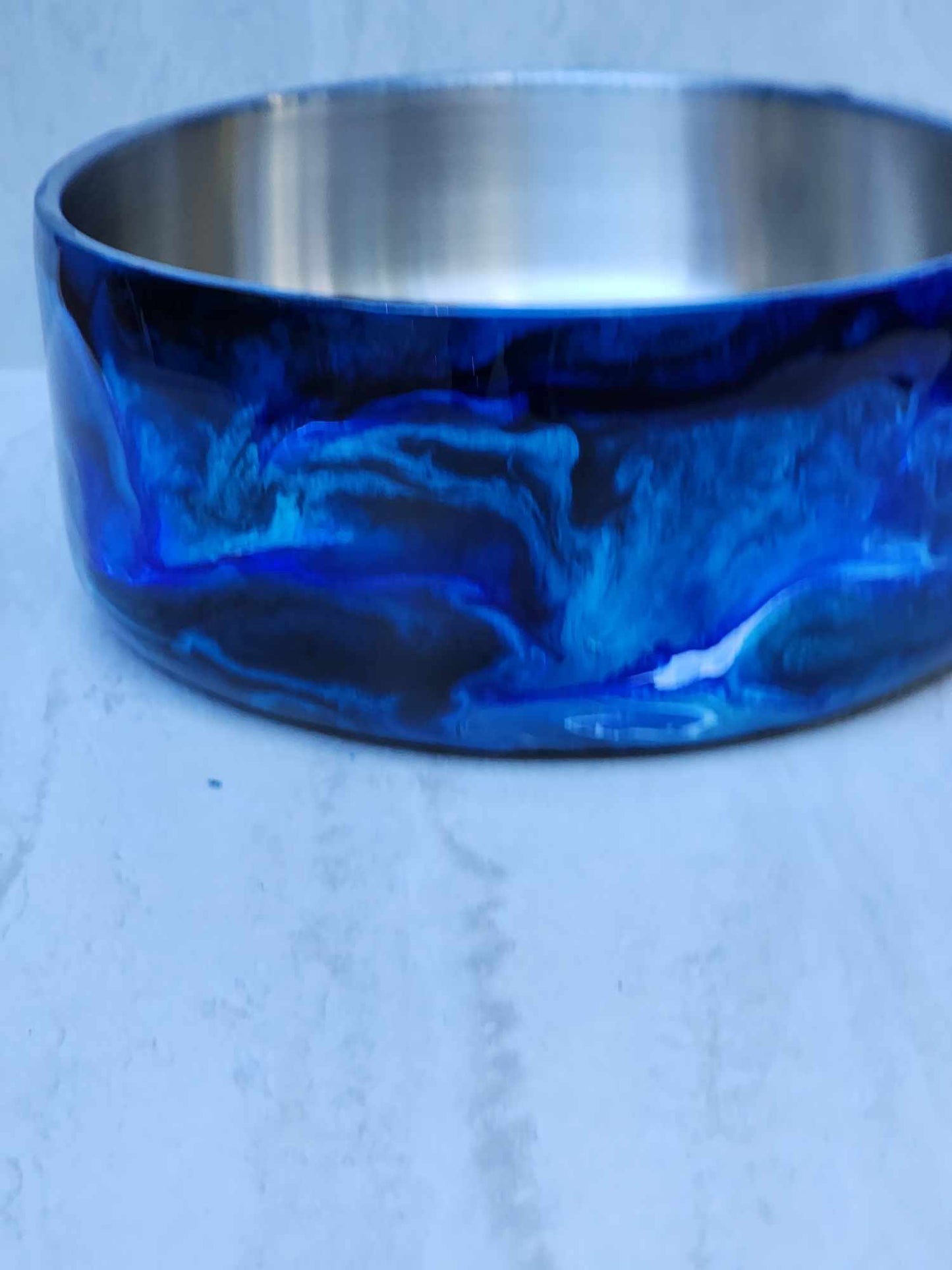 32 ounce Shades of Blue Boujee Pet Bowl
